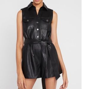 Alice+Olivia leather romper Size 2